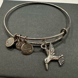 Alex and Ani Hummingbird Charm Expandable Bracelet